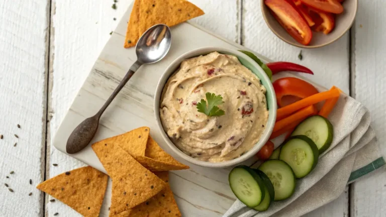 Chipotle Adobo Ranch in serving bowl with spoon and chips