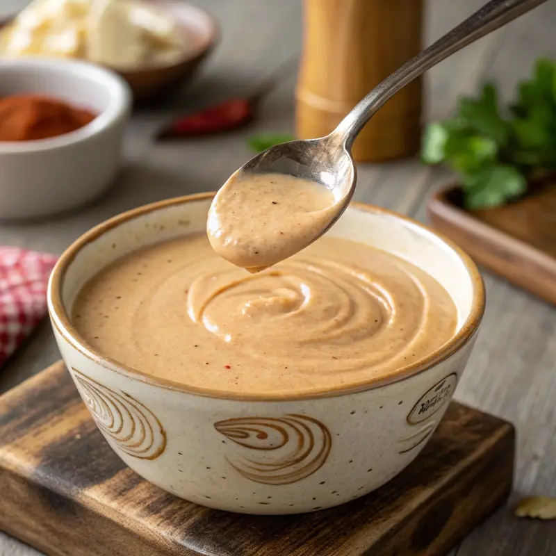 Smooth Chipotle Adobo Ranch after mixing