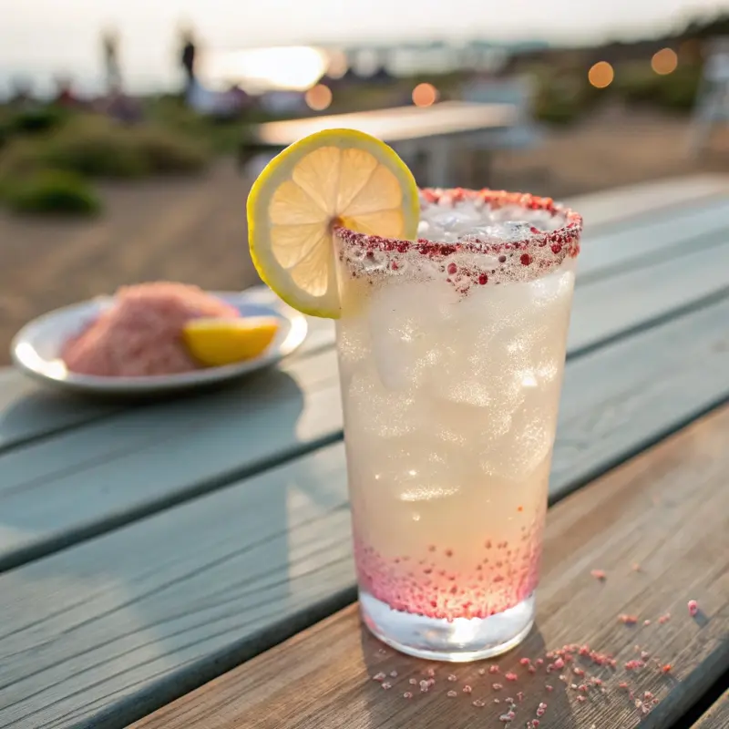 Coconut apple Himalayan salt electrolyte cooler