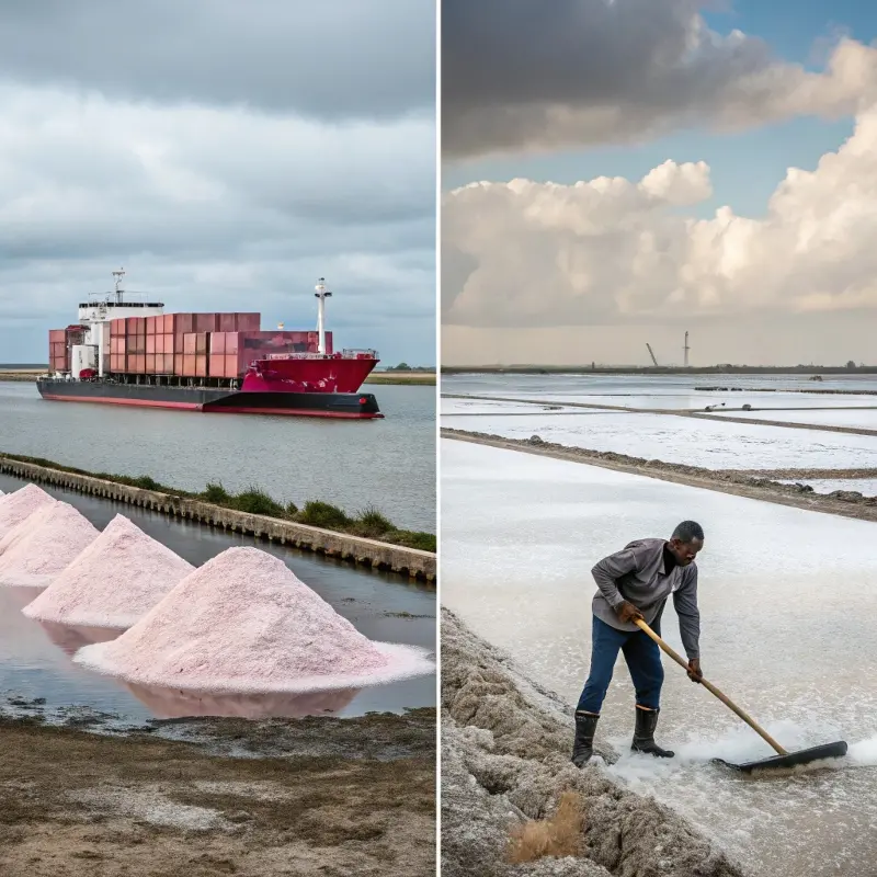Cargo ship vs sea-salt marsh environmental impact