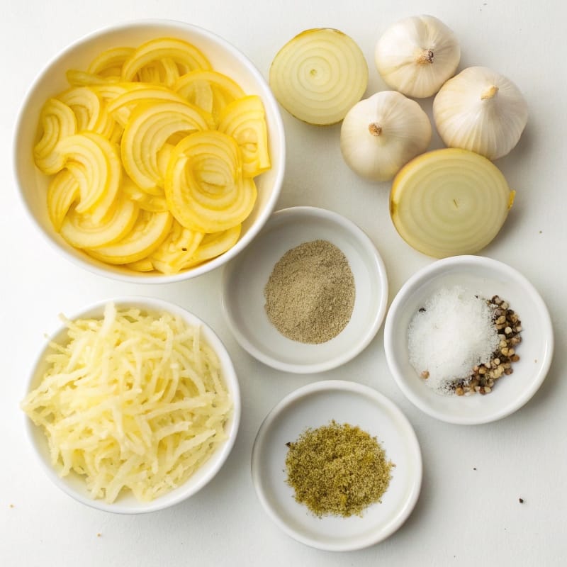 Ingredients for Parmesan Onion Ring Chips