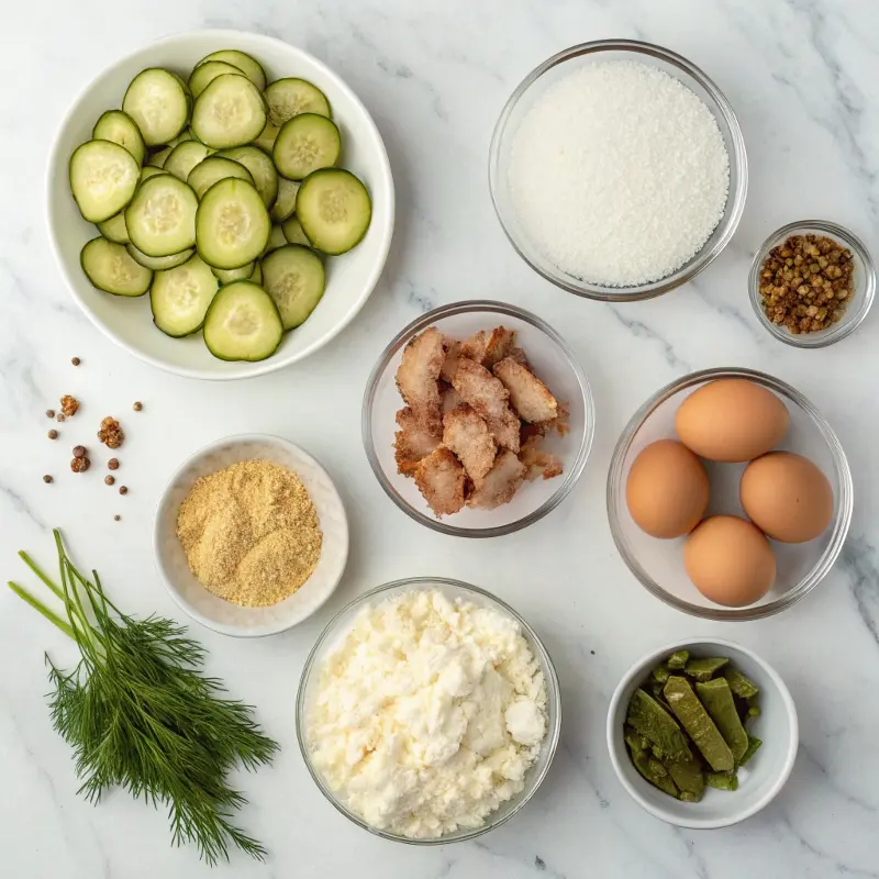 keto-fried-pickle-ingredients Ingredients for Keto Fried Pickle Balls
