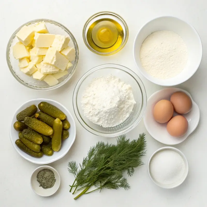 Ingredients for baking pickle cake from scratch