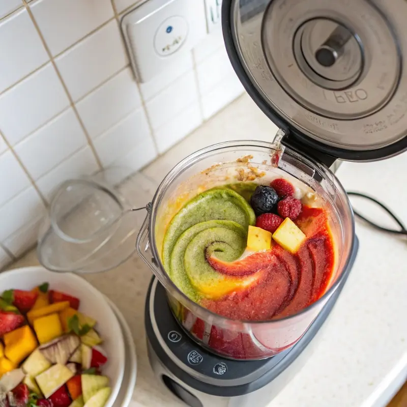 Blending high protein puree