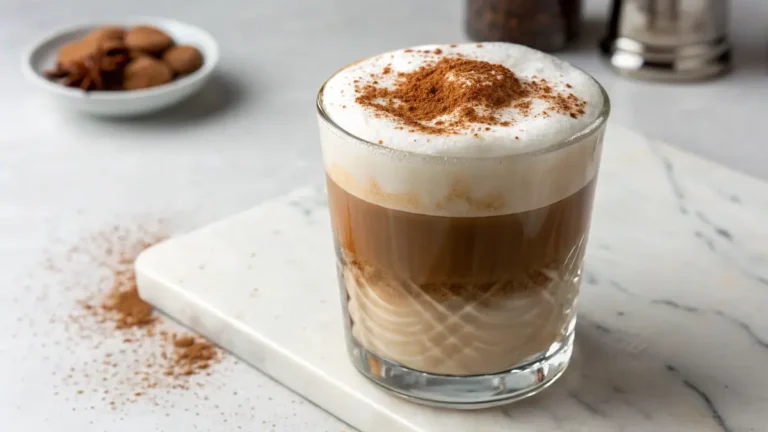 Cloud coffee recipe image with fluffy mocha foam