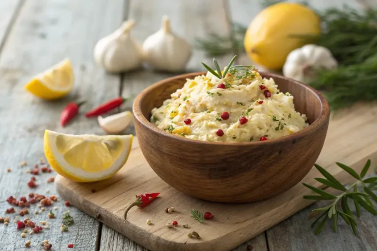 Ingredients for cowboy butter on a board