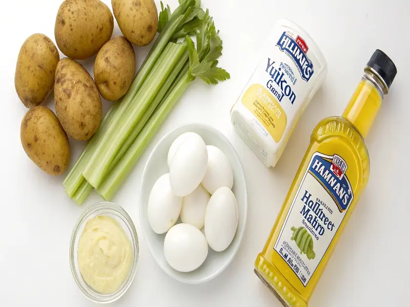 Ingredients for Hellmann’s potato salad recipe