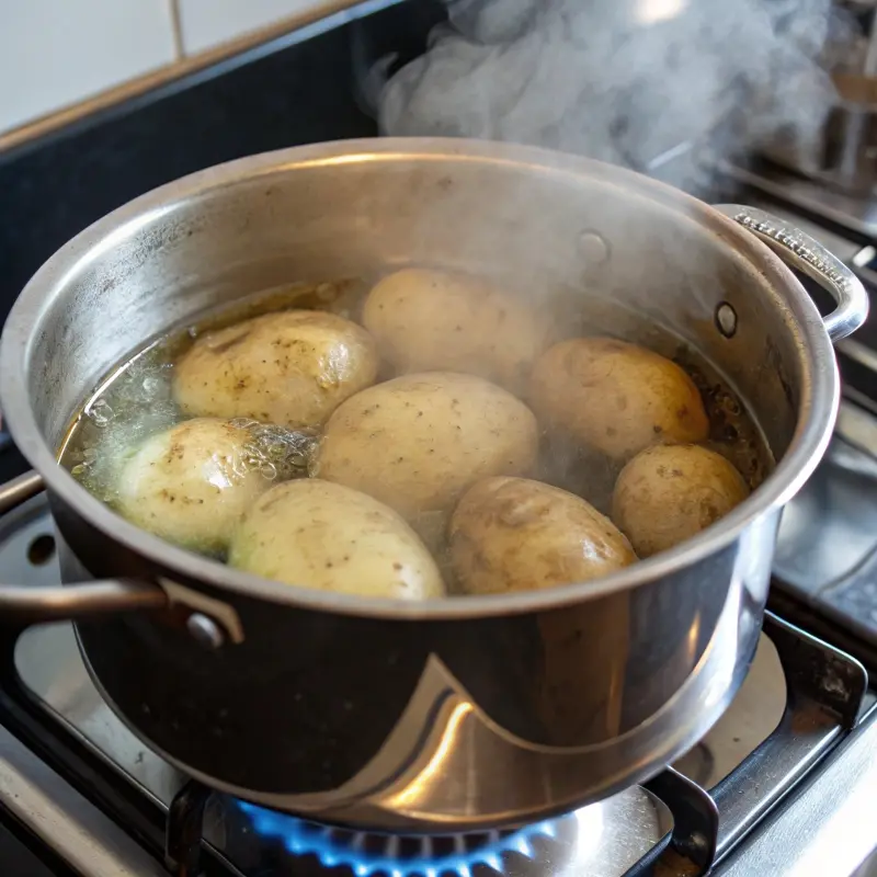 Boiling potatoes for potato salad