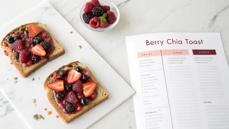 recipe card keto sweet stuff on toast