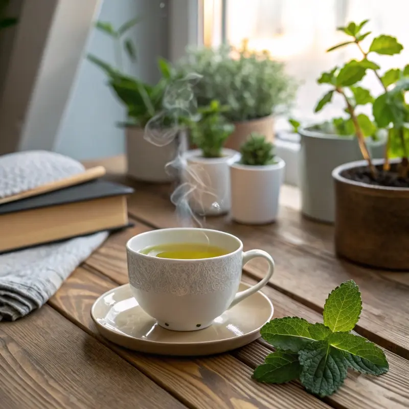 lemon balm tea recipe promoting relaxation and calm