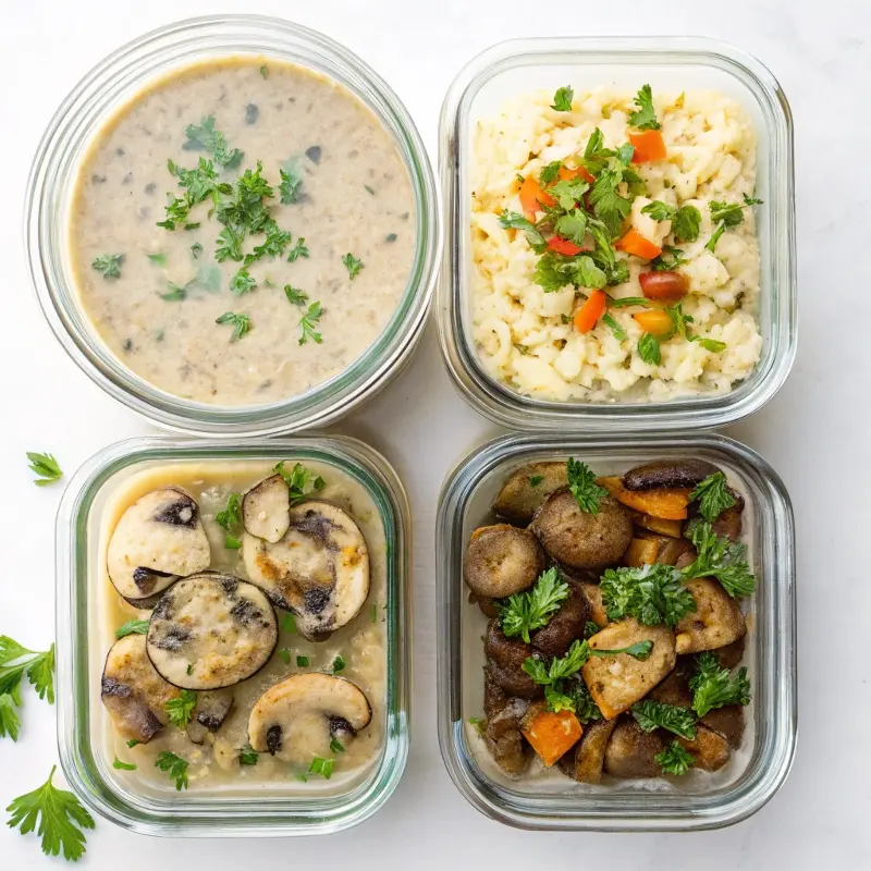 vegan mushroom recipes meal prep jars