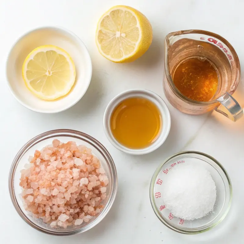 Ingredients for pink salt recipe for weight loss