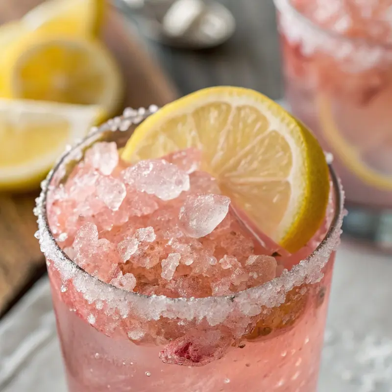 Pink Salt Weight Loss Recipe: Himalayan salt, lemon, water in glass