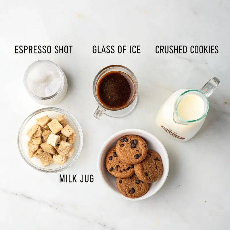 ingredients for teddy graham iced latte