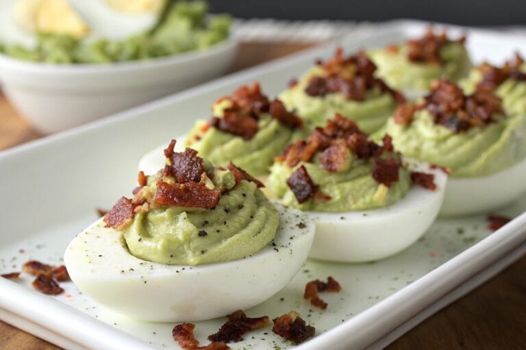 keto avocado deviled eggs