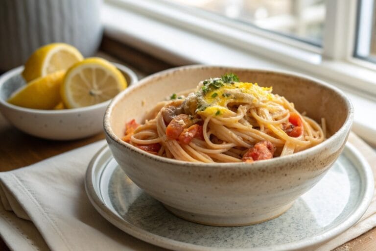 Easy vegan dinner recipes cashew tomato pasta