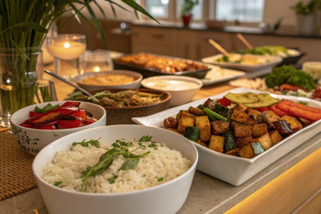Family-friendly vegan dinner bar