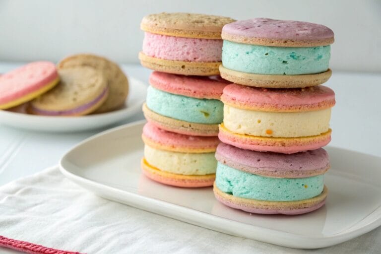 Gluten free ice cream sandwich close-up
