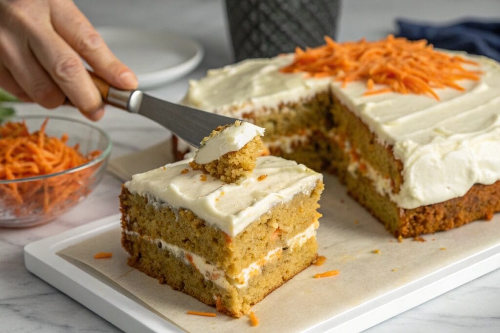 Frosting gluten free carrot cake