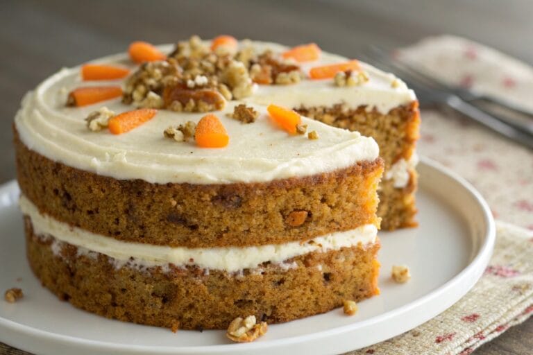 Gluten free carrot cake recipe card