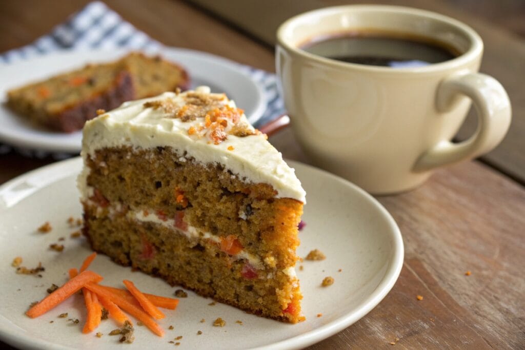 Gluten free carrot cake slice