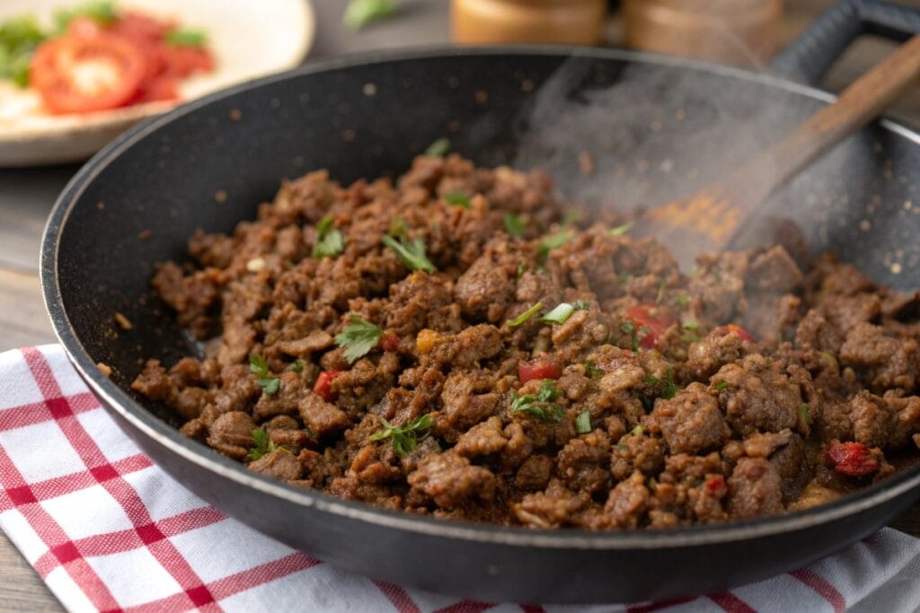 Cooking tacos with gluten free seasoning