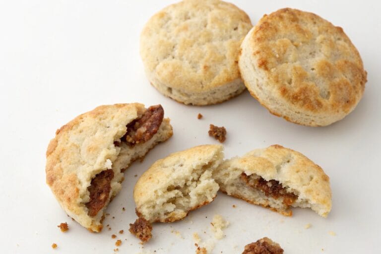 Inside texture of high protein breakfast biscuits