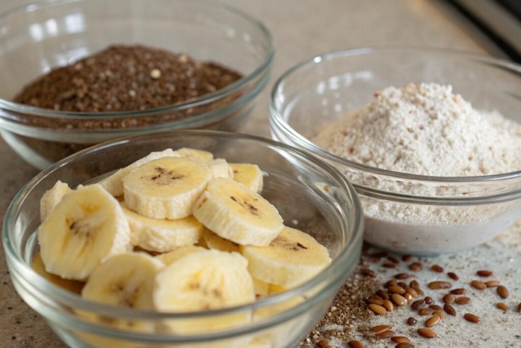 Vegan banana bread recipe ingredients