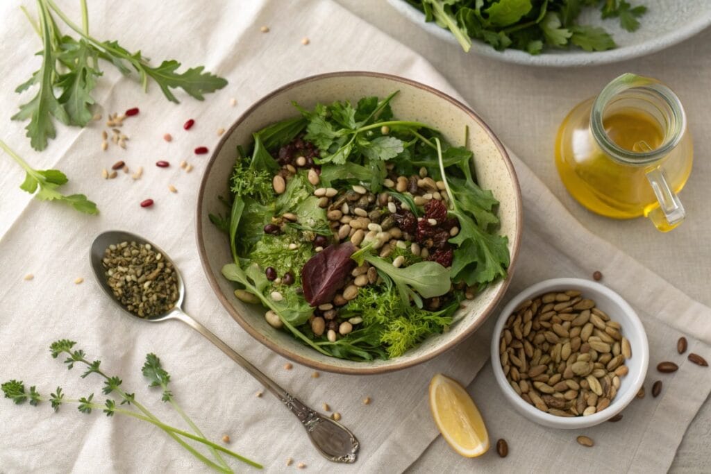 Vegan cabbage salad with lemon Dijon dressing