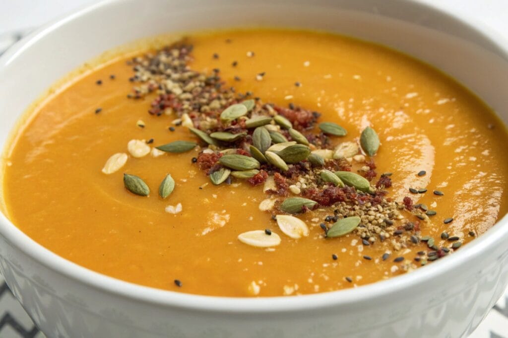 Vegan carrot ginger soup