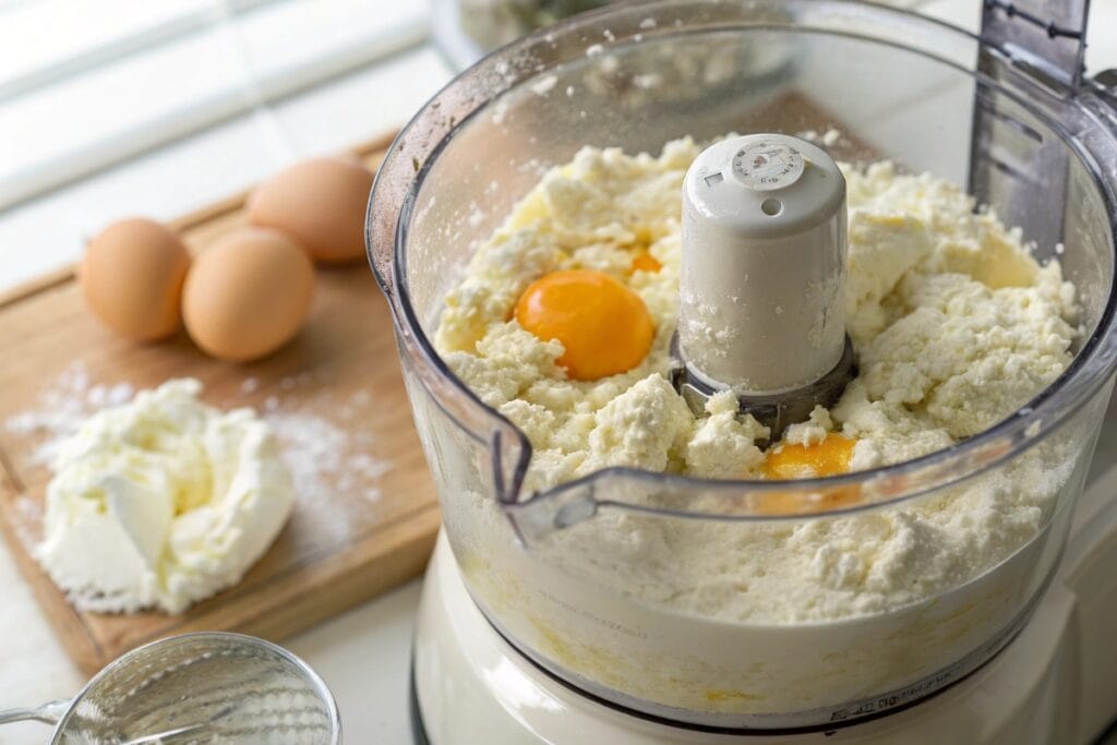 Blended base for keto cottage cheese bread recipe