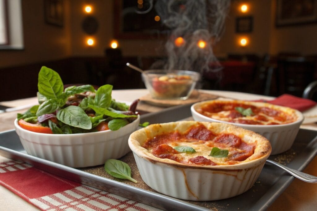 Serving keto cottage cheese pizza bowl for dinner