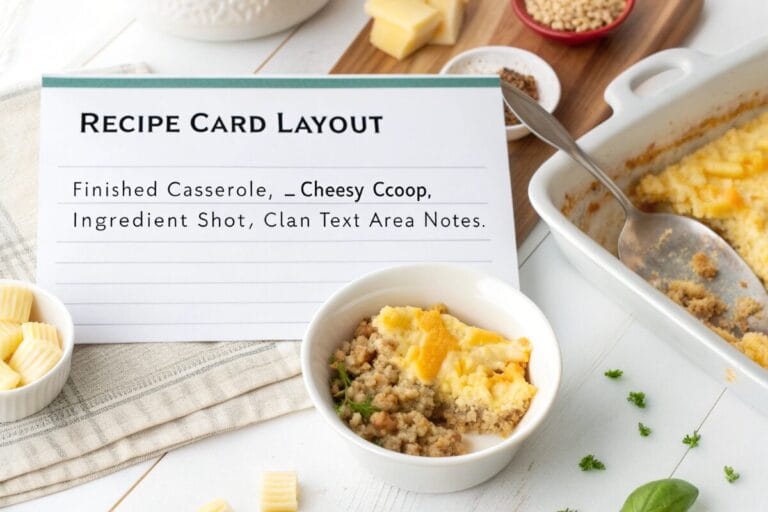 Lazy keto ground beef casserole recipe card image