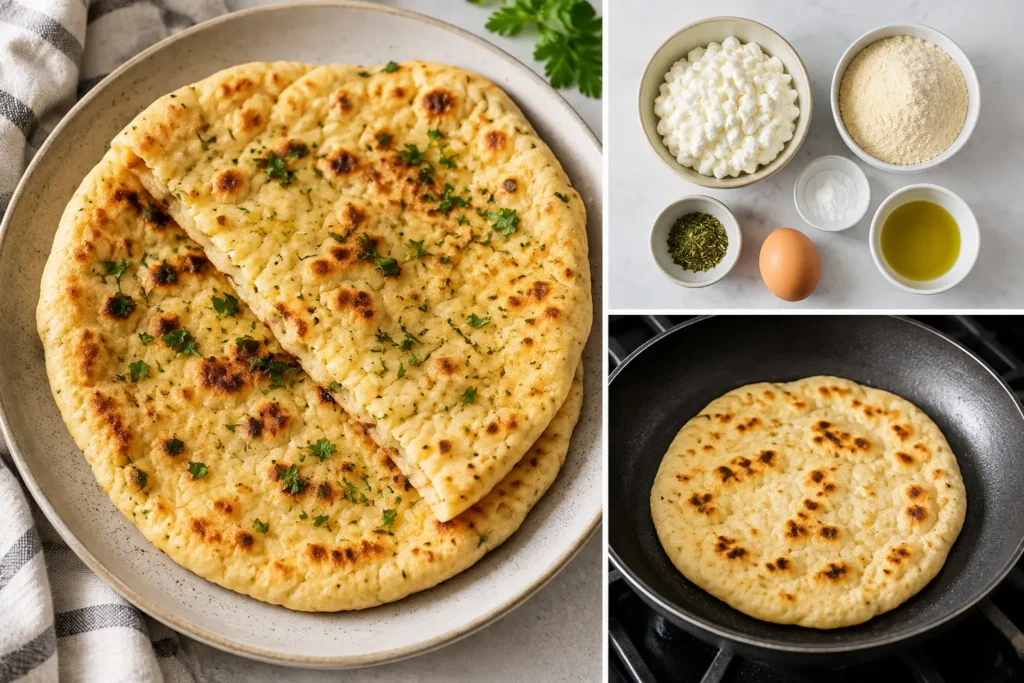 instructions for Gluten Free Cottage Cheese Flatbread 
