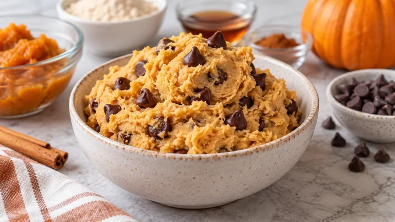 High Protein Pumpkin Cookie Dough (Easy, 26g Protein)